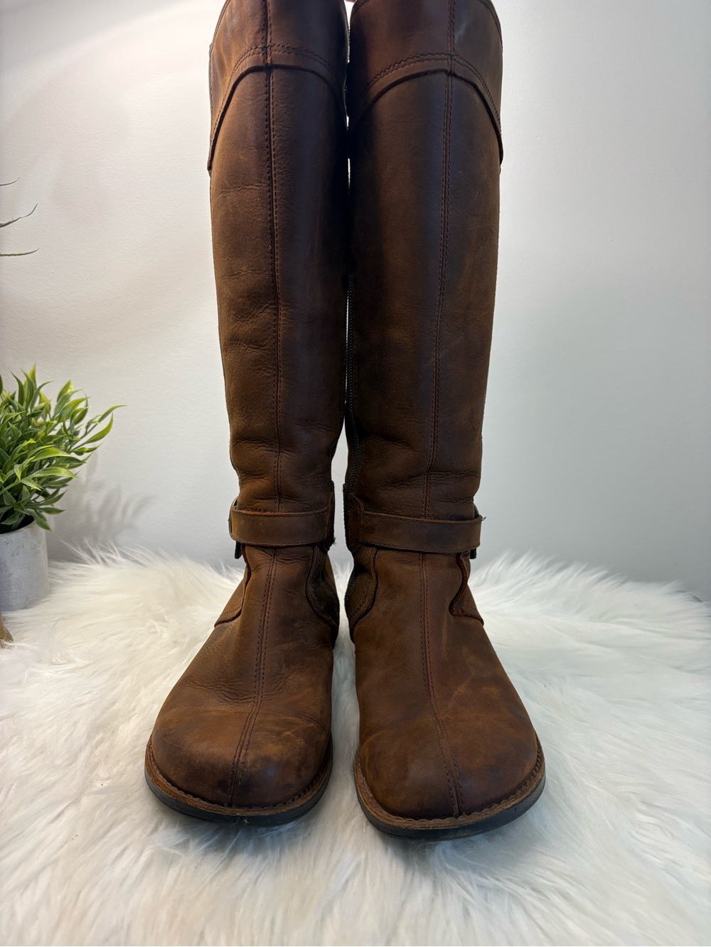 (116)Merrell Women's Brown Over-The-Knee Riding Boots SZ:US 6.5
